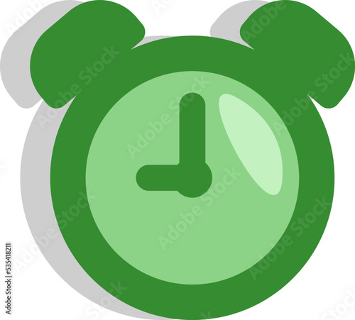Business alarm clock, illustration, vector on a white background.