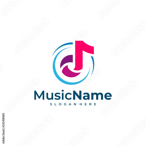 Modern logo design for music studio. Music logo design template vector.