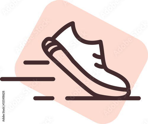 Gym shoes, illustration, vector on a white background.