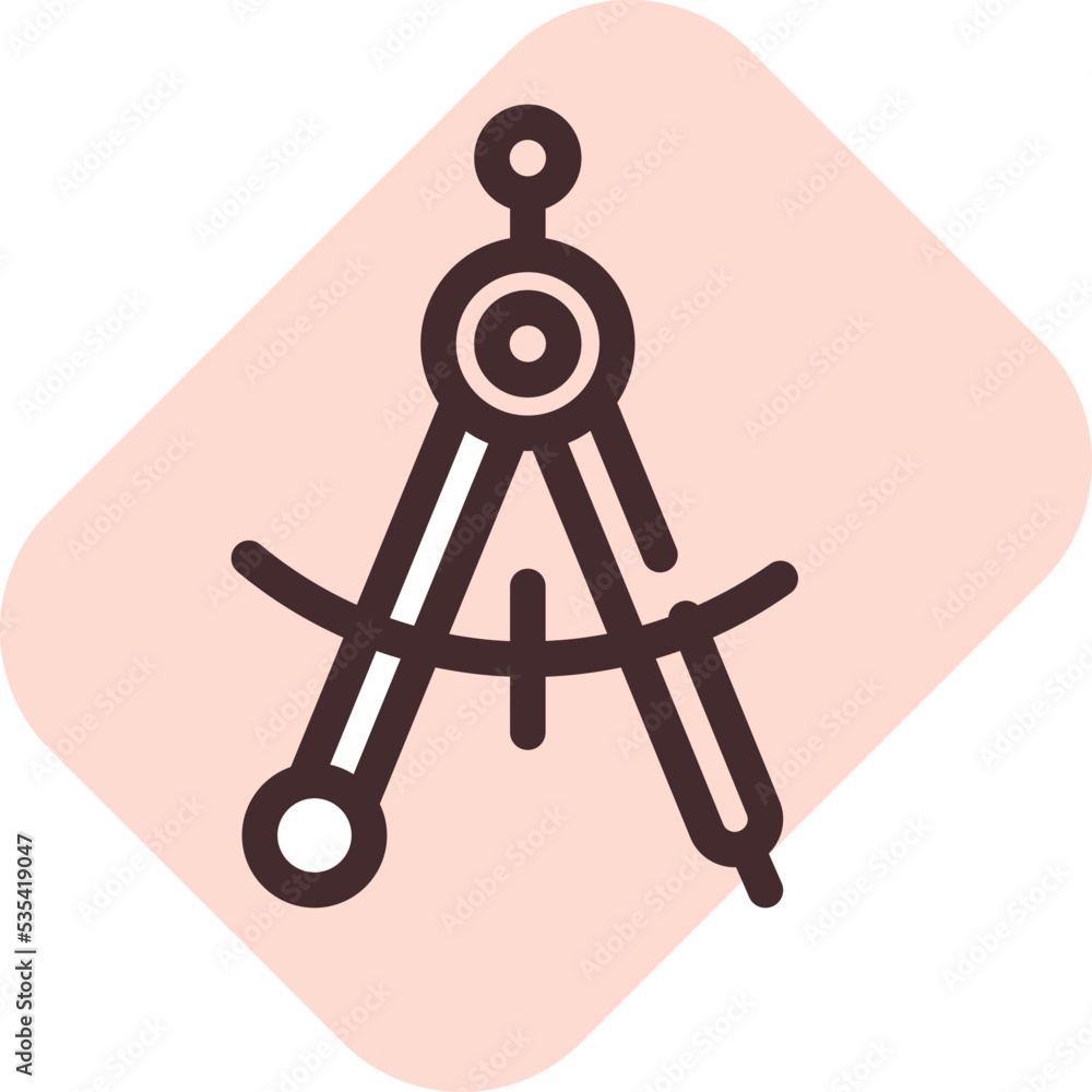 Geometry education, illustration, vector on a white background.