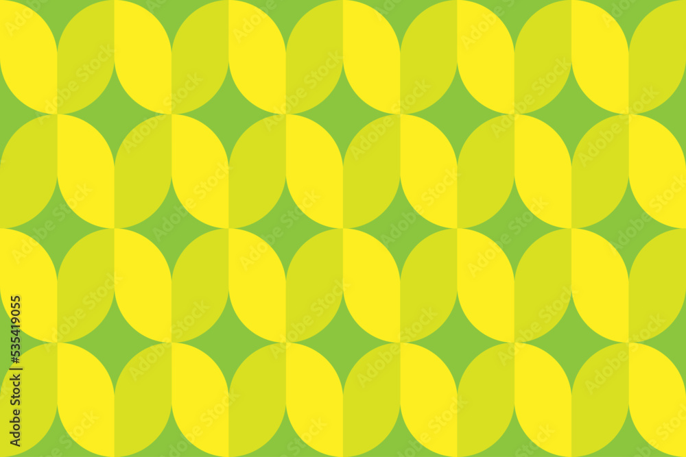 Abstract geometric pattern in vibrant yellow and green shades.