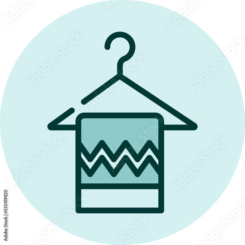 Dry cleaner hang, illustration, vector on a white background.