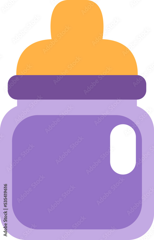 Kindergarten bottle, illustration, vector on a white background. Kindergarten bottle, illustration, vector on a white background.