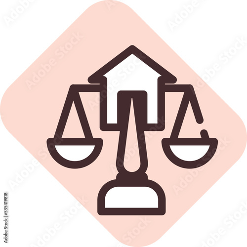 Estate law, illustration, vector on a white background.
