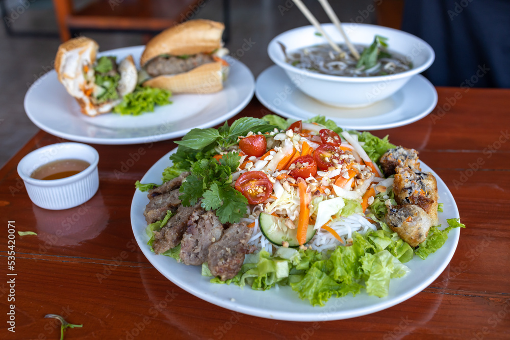 Famous Vietnamese food - Bun Cha Thit Rice Noodle Famous Vietnamese food - Bun Cha Thit Rice Noodle