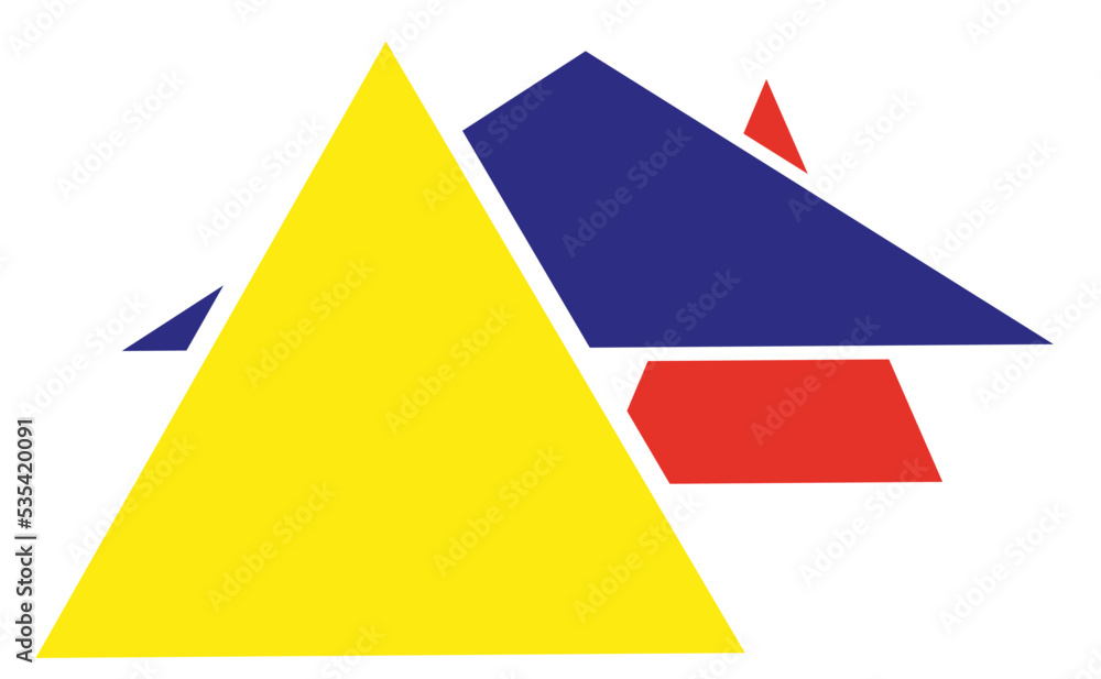 Triangles logo, illustration, vector on a white background. Triangles logo, illustration, vector on a white background.