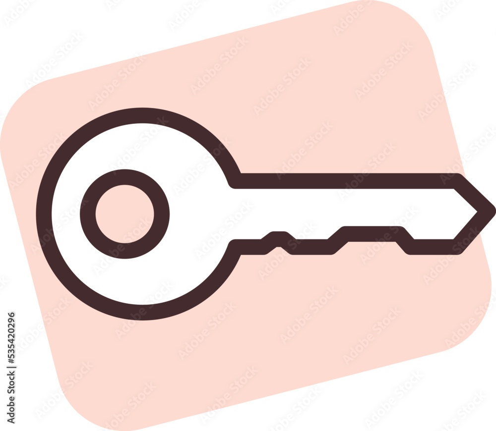 Fototapeta premium Marketing key, illustration, vector on a white background.