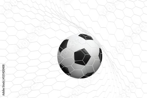 Fototapeta Naklejka Na Ścianę i Meble -  Goal. For soccer football sport. Soccer football ball and white net.