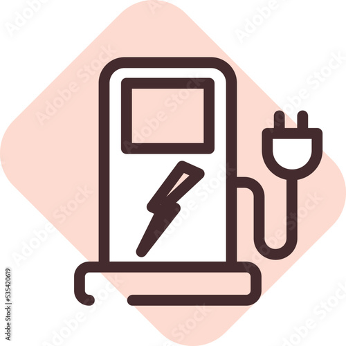 Oil electro adapter, illustration, vector on a white background.