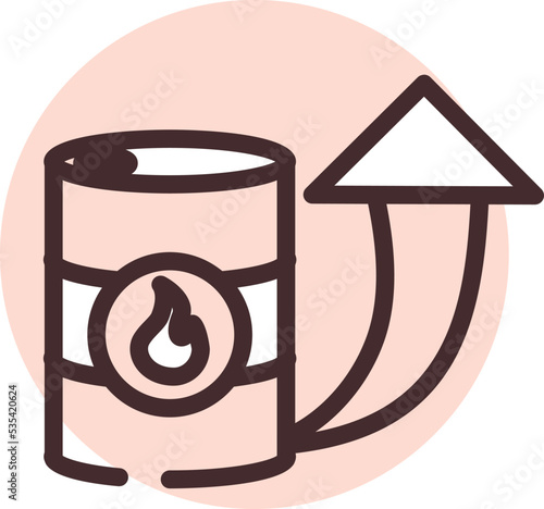Oil profit, illustration, vector on a white background.