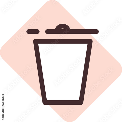 Phone trashbin, illustration, vector on a white background.
