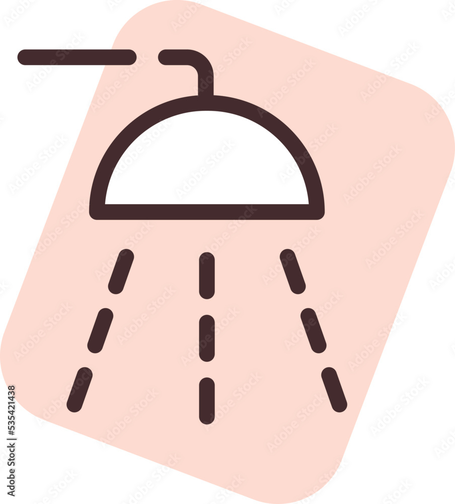 Shower bath, illustration, vector on a white background. Shower bath, illustration, vector on a white background.