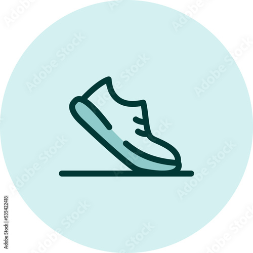 Women sneakers, illustration, vector on a white background.