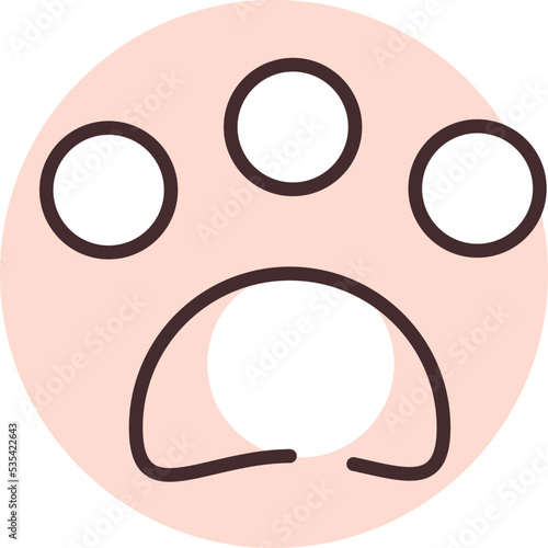 Pet allergy, illustration, vector on white background.