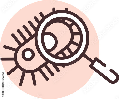 Biochemistry bactery exam, illustration, vector on white background.