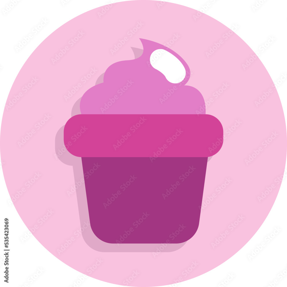 Cafe cupcake, illustration, vector on white background. Cafe cupcake, illustration, vector on white background.