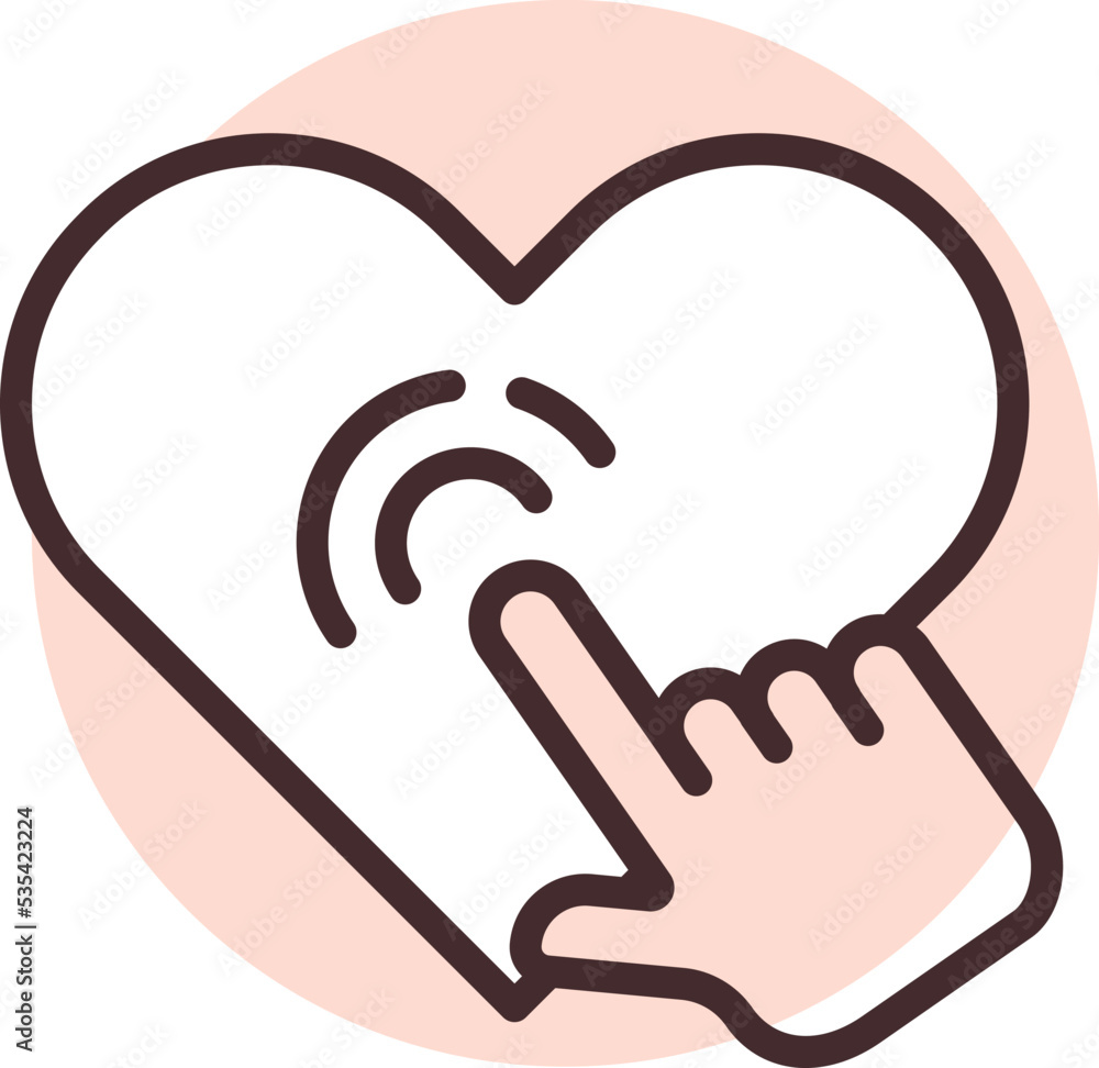 Charity and donation heart, illustration, vector on white background. Charity and donation heart, illustration, vector on white background.