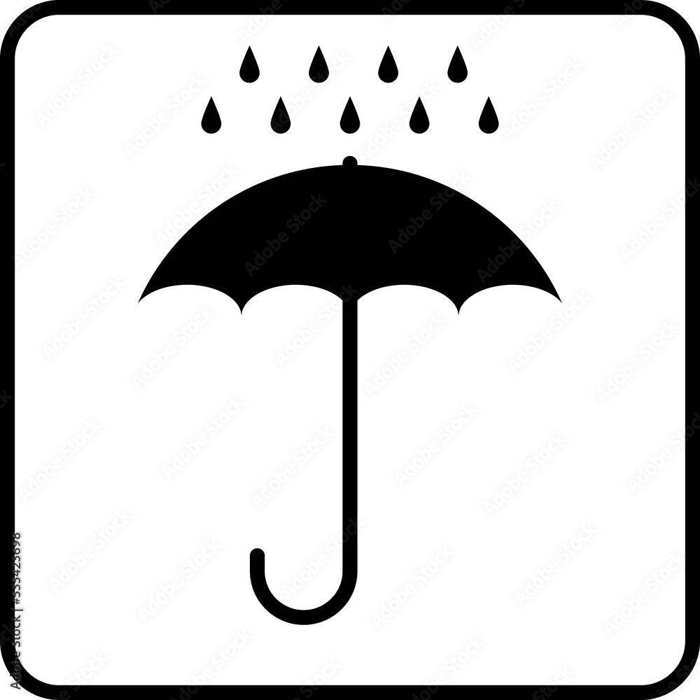 Fragile care sign. Cardboard packaging icon.