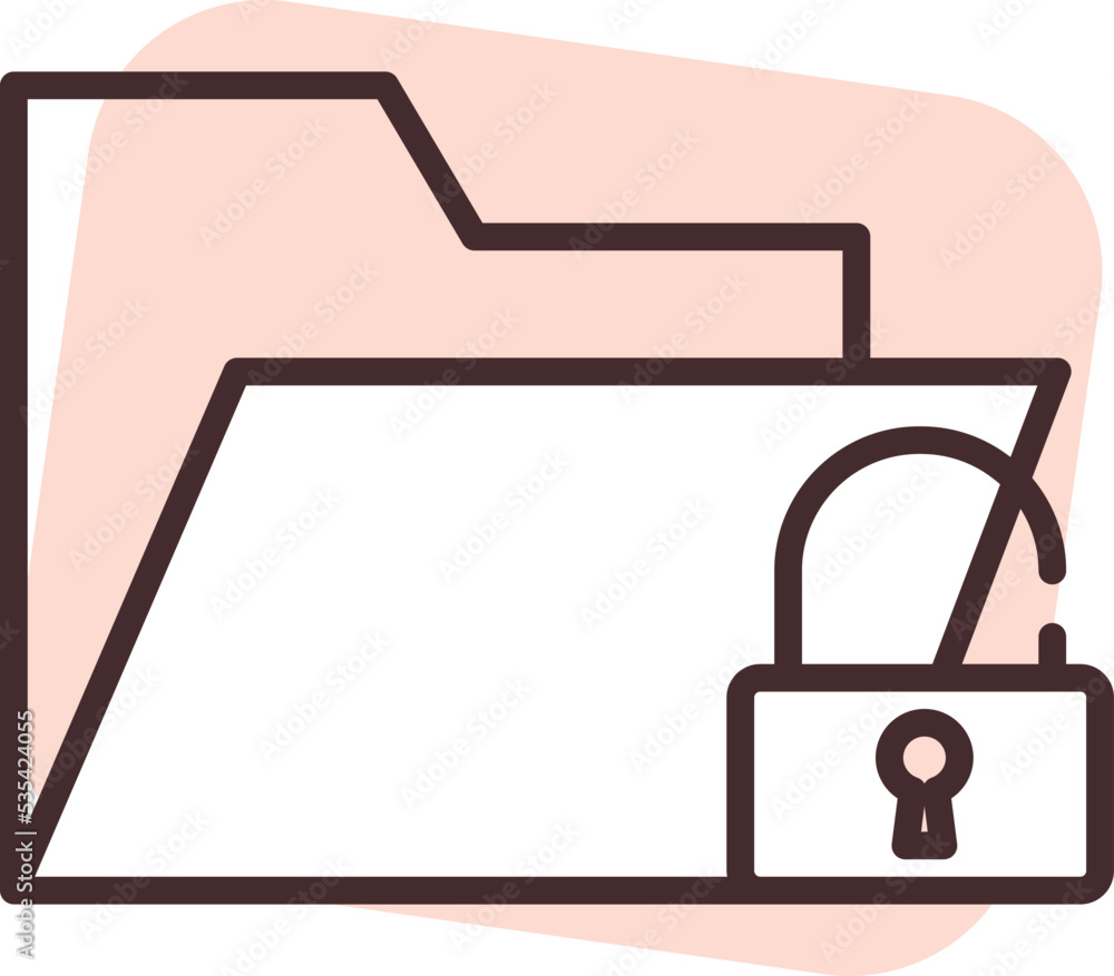 Cyber security file, illustration, vector on white background. Cyber security file, illustration, vector on white background.