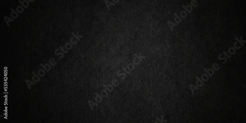 Black stone concrete grunge texture and backdrop background anthracite panorama. Panorama dark grey black slate background or texture. 