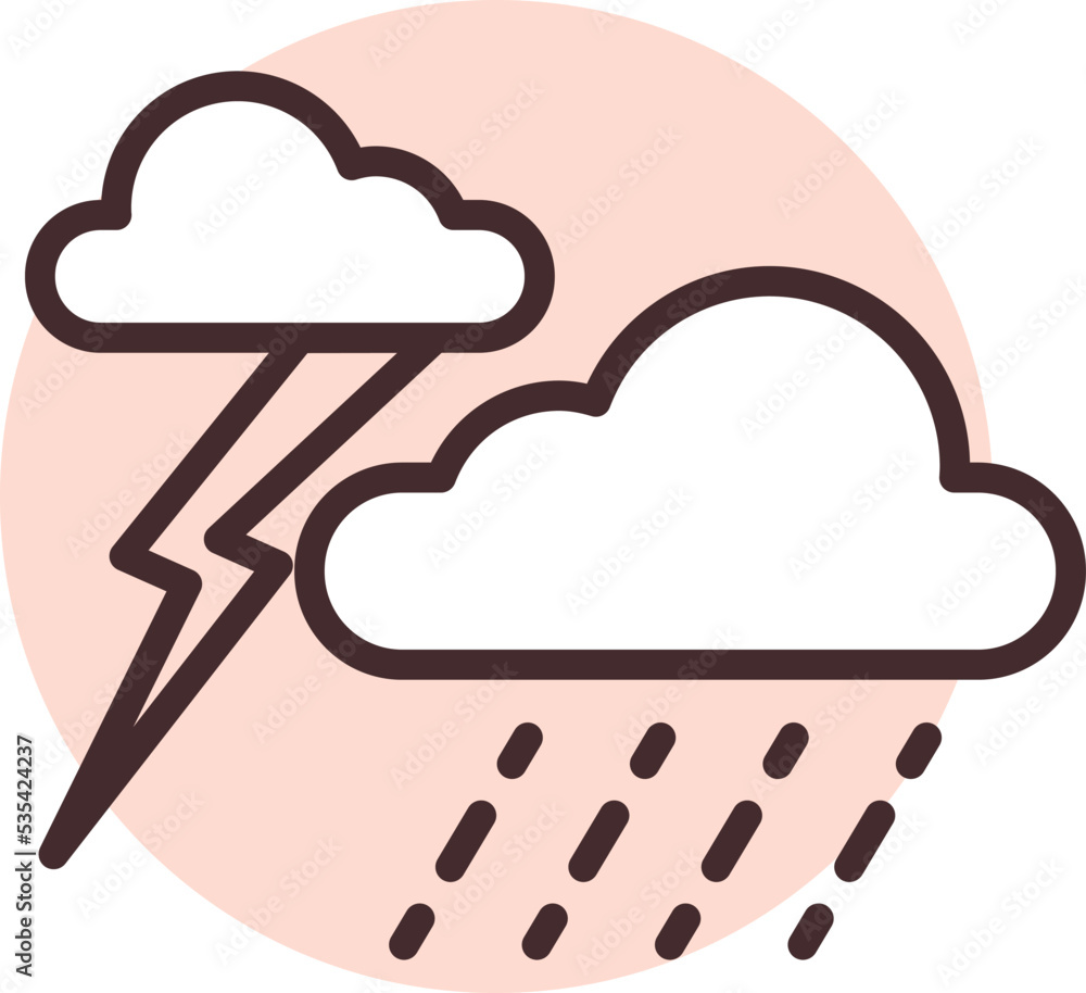 Disaster storm, illustration, vector on white background. Disaster storm, illustration, vector on white background.