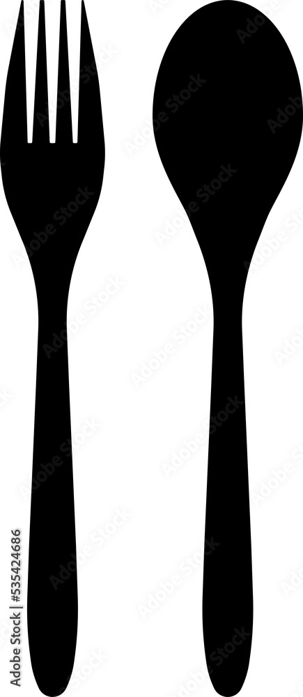 Kitchenware icon. Spoon, dish and fork icon. Kitchenware icon. Spoon, dish and fork icon.