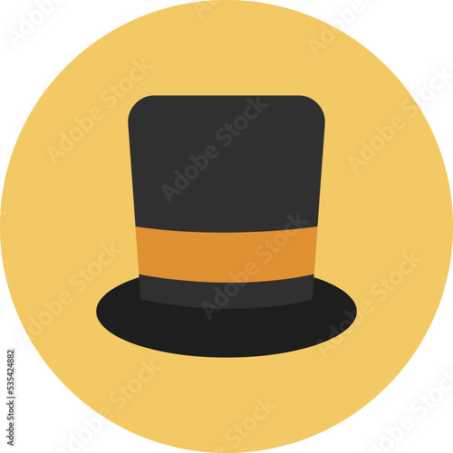 Magic fashion hat, illustration, vector on white background.