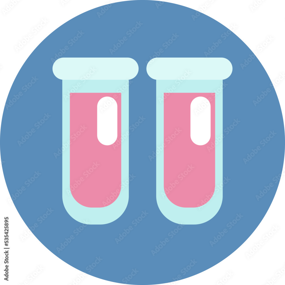 Chemical test tubes, illustration, vector on white background. Chemical test tubes, illustration, vector on white background.