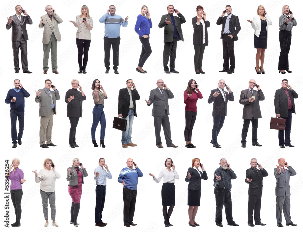 group of people holding phone in hand isolated group of people holding phone in hand isolated