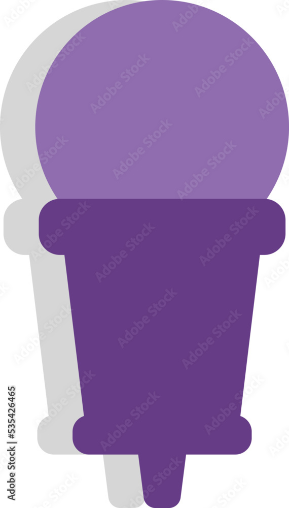Purple microphone, illustration, vector on white background. Purple microphone, illustration, vector on white background.