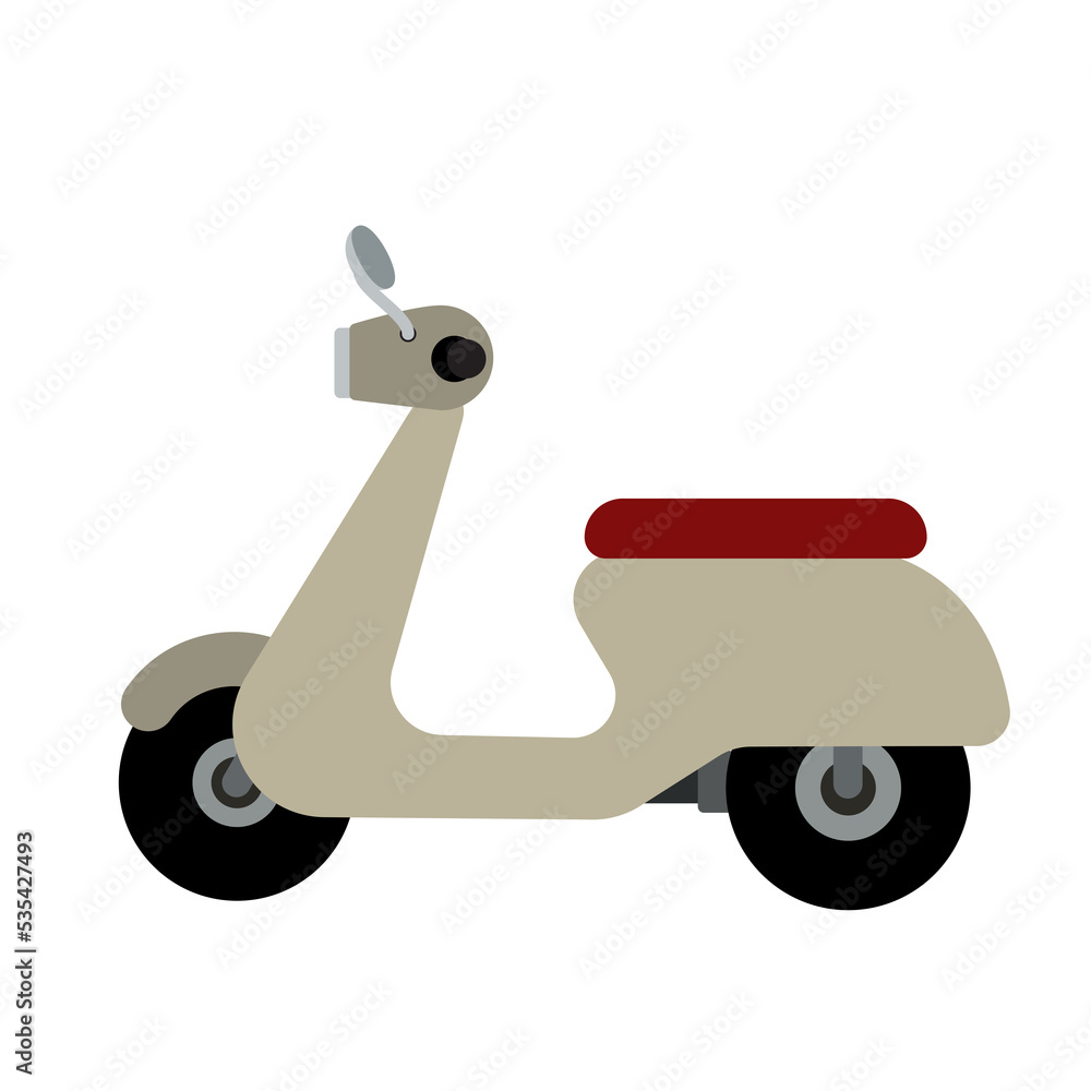 Motorcycle or Scooter. For food delivery sign and symbol. Stock