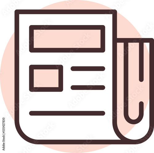 Printing newspapers, illustration, vector on white background.