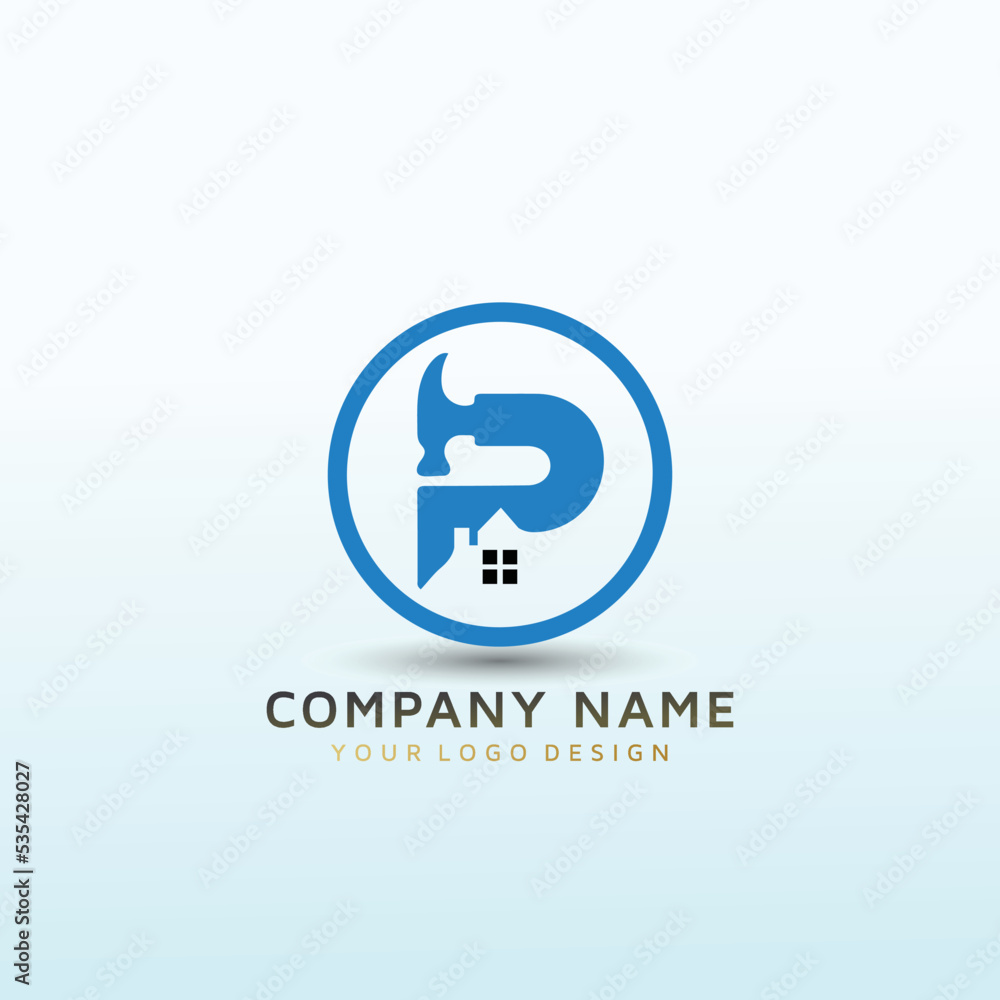 clean powerful logo for our real estate letter P clean powerful logo for our real estate letter P