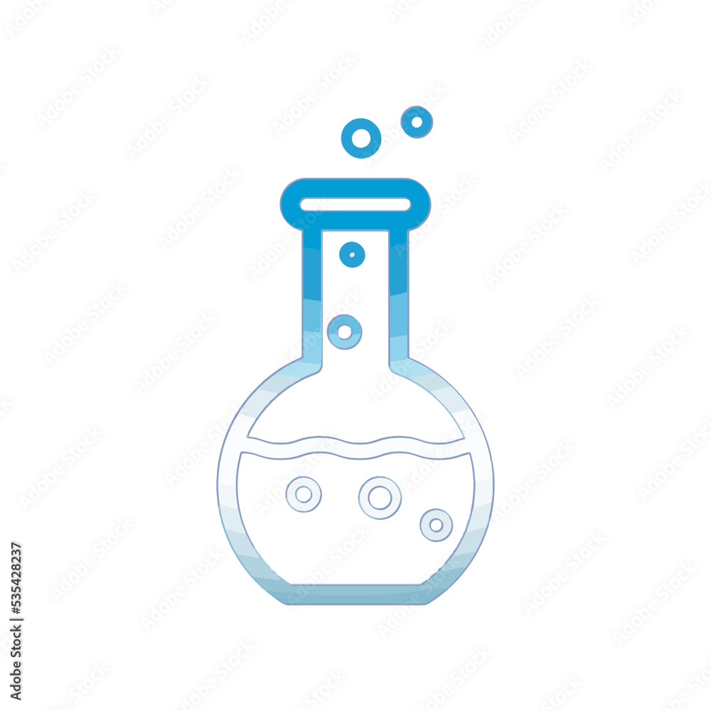 Glass flask icon 3D design Glass flask icon 3D design