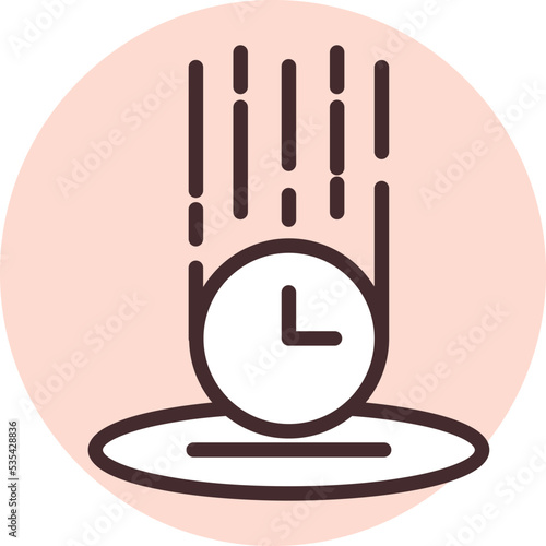 Saving some time, illustration, vector on white background.