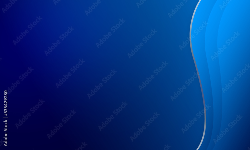 Obraz premium blue wave curve gradient light abstract background