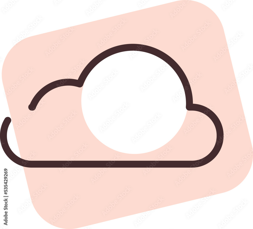 UI Cloud, illustration, vector on white background. UI Cloud, illustration, vector on white background.