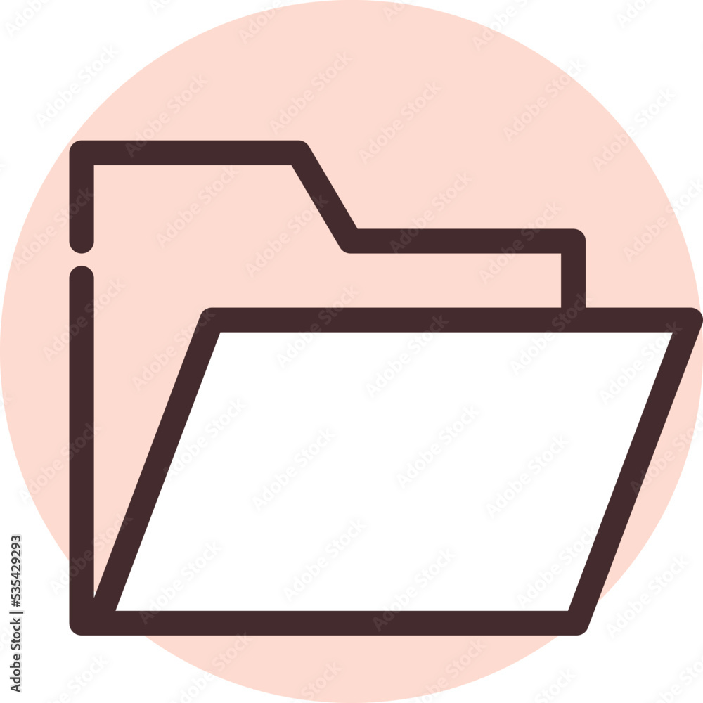 UI folder, illustration, vector on white background. UI folder, illustration, vector on white background.