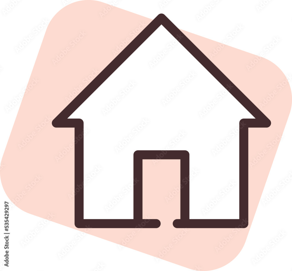 UI Home, illustration, vector on white background. UI Home, illustration, vector on white background.