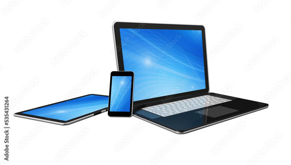 Laptop, mobile phone and digital tablet pc Laptop, mobile phone and digital tablet pc