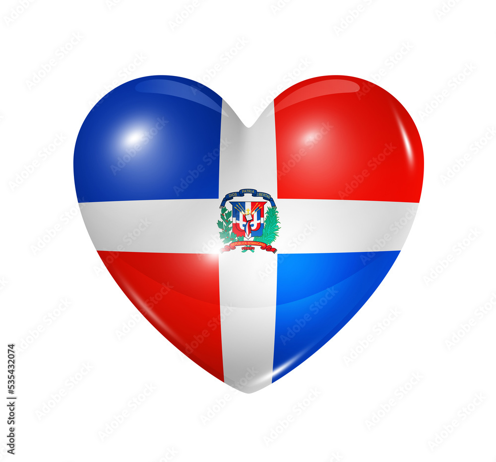 Love Dominican Republic, heart flag icon Love Dominican Republic, heart flag icon