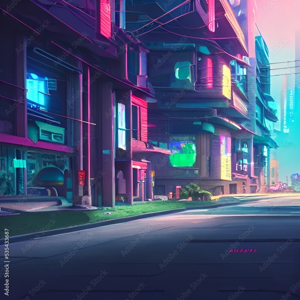 cyberpunk big city illustration 3d rendering cyberpunk big city illustration 3d rendering