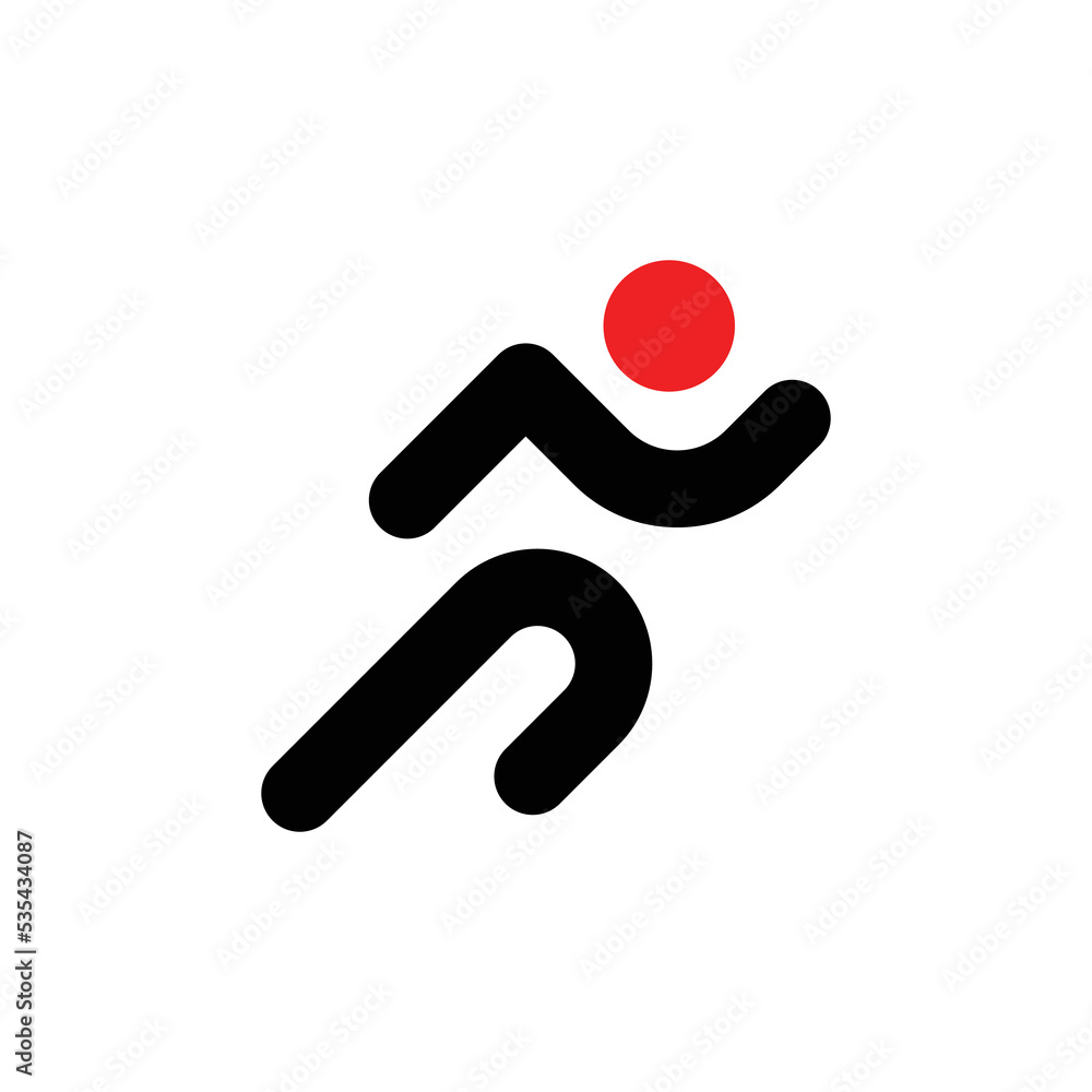 People run logo design. Running person logo. Sports logo People run logo design. Running person logo. Sports logo