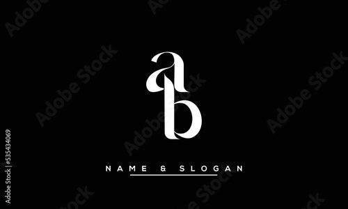 AB,  BA,  A,  B  Abstract  Letters  Logo  Monogram