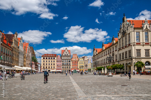 Market square in Wrocław, Lower Silesian Voivodeship, Poland	