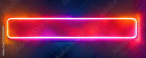neon border or frame, lights sign, vector abstract background