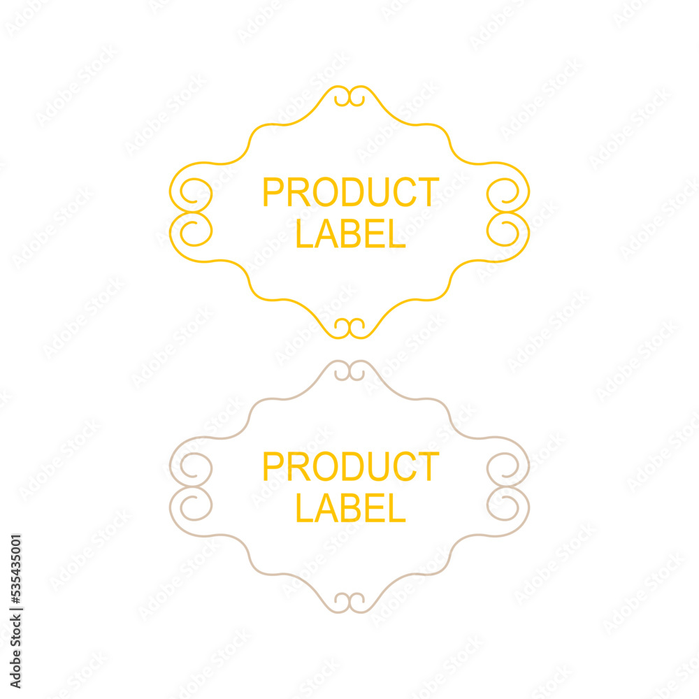 Simple Design Product Labels isolated on White Simple Design Product Labels isolated on White