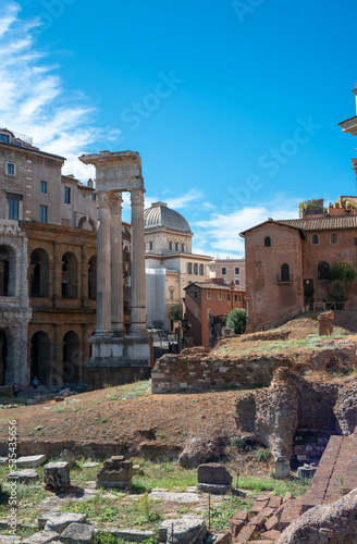 View of Rome with the Imperial Forums, the Marcello Theater and the Synagogue