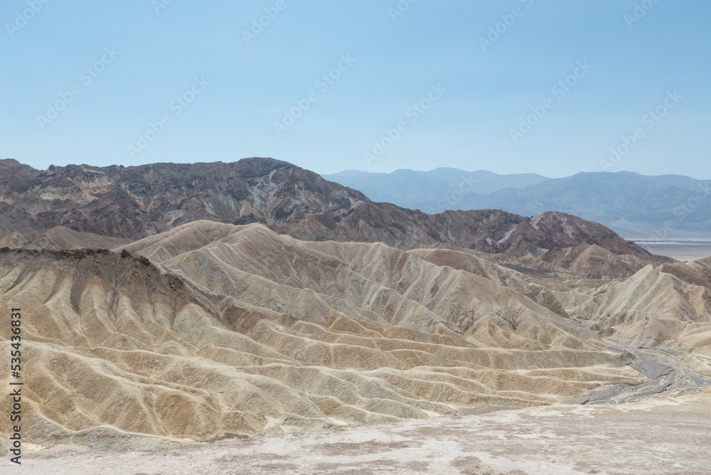 Zabriskie point in california in death valley