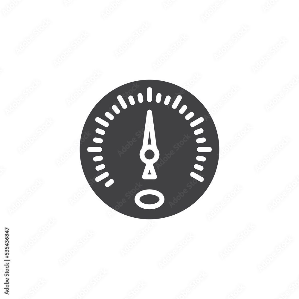 Speed measuring gauge vector icon Speed measuring gauge vector icon